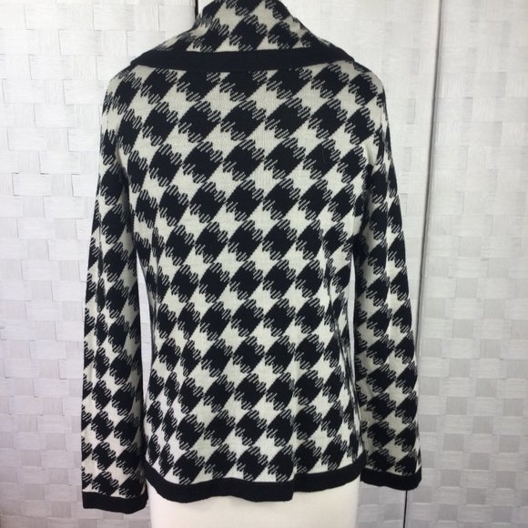 Pendleton 100% Merino Wool Black/White Cardigan SP - Picture 3 of 7